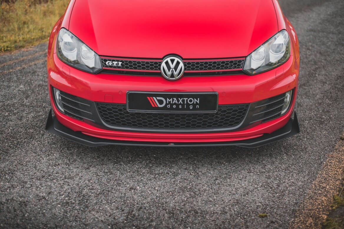 Front Flaps für VW Golf GTI Mk6 schwarz Hochglanz