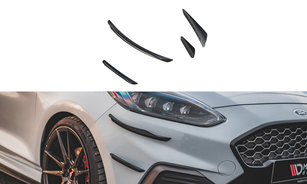Stoßstangen Flaps Wings vorne Canards V.3 für Ford Fiesta Mk8 ST / ST-Line