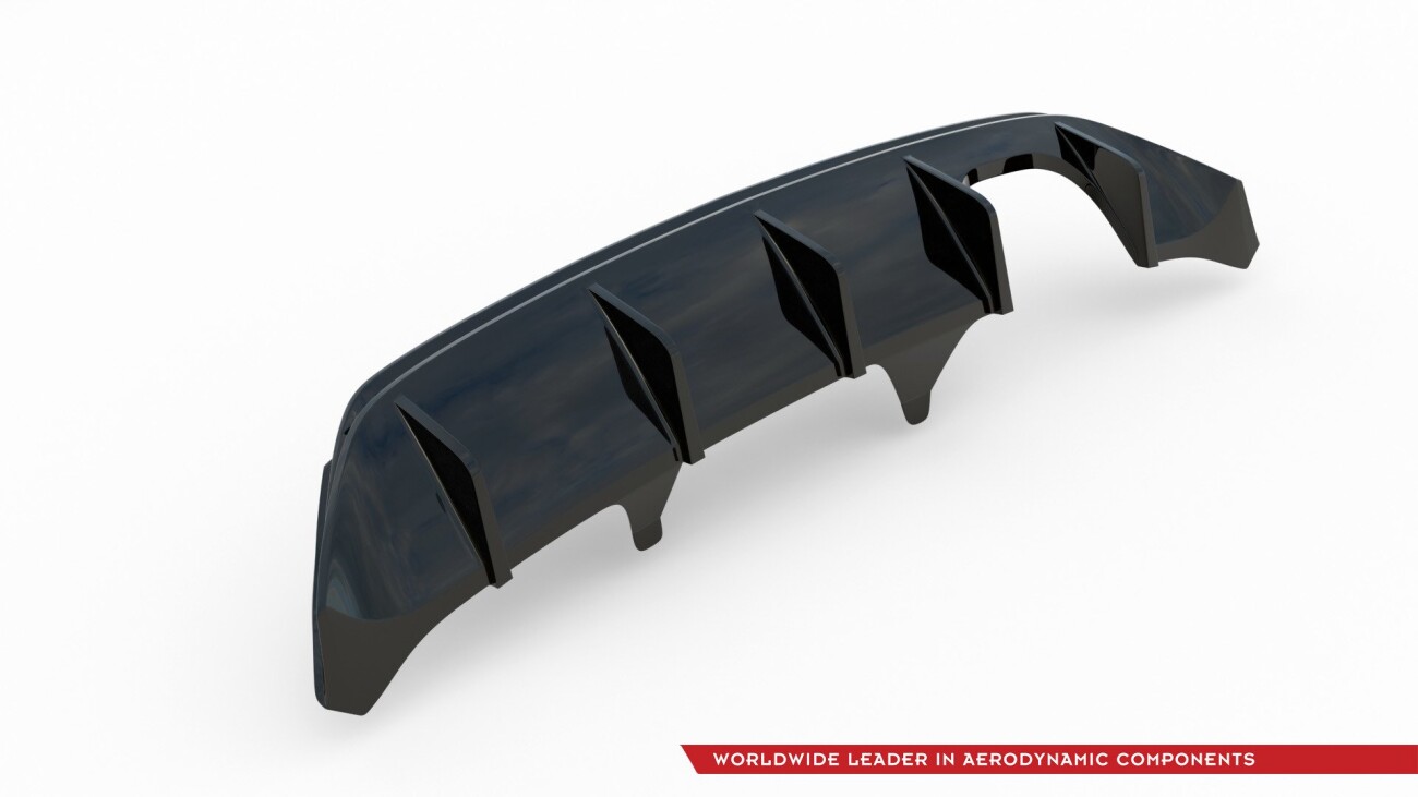 Heck Ansatz Diffusor V.2 für Ford FIesta Mk8 ST schwarz Hochglanz