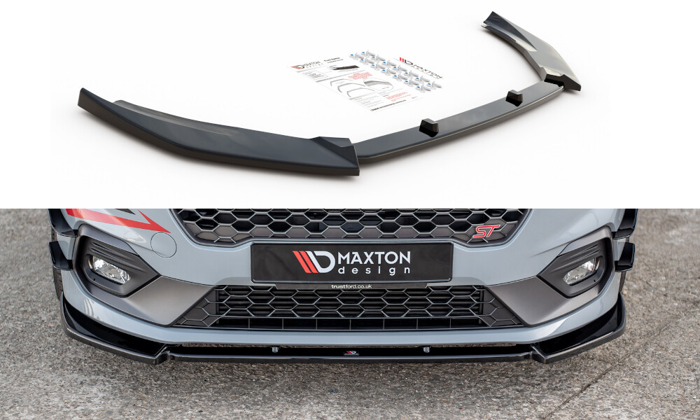Cup Spoilerlippe Front Ansatz V.7 für Ford Fiesta Mk8 ST / ST-Line schwarz Hochglanz