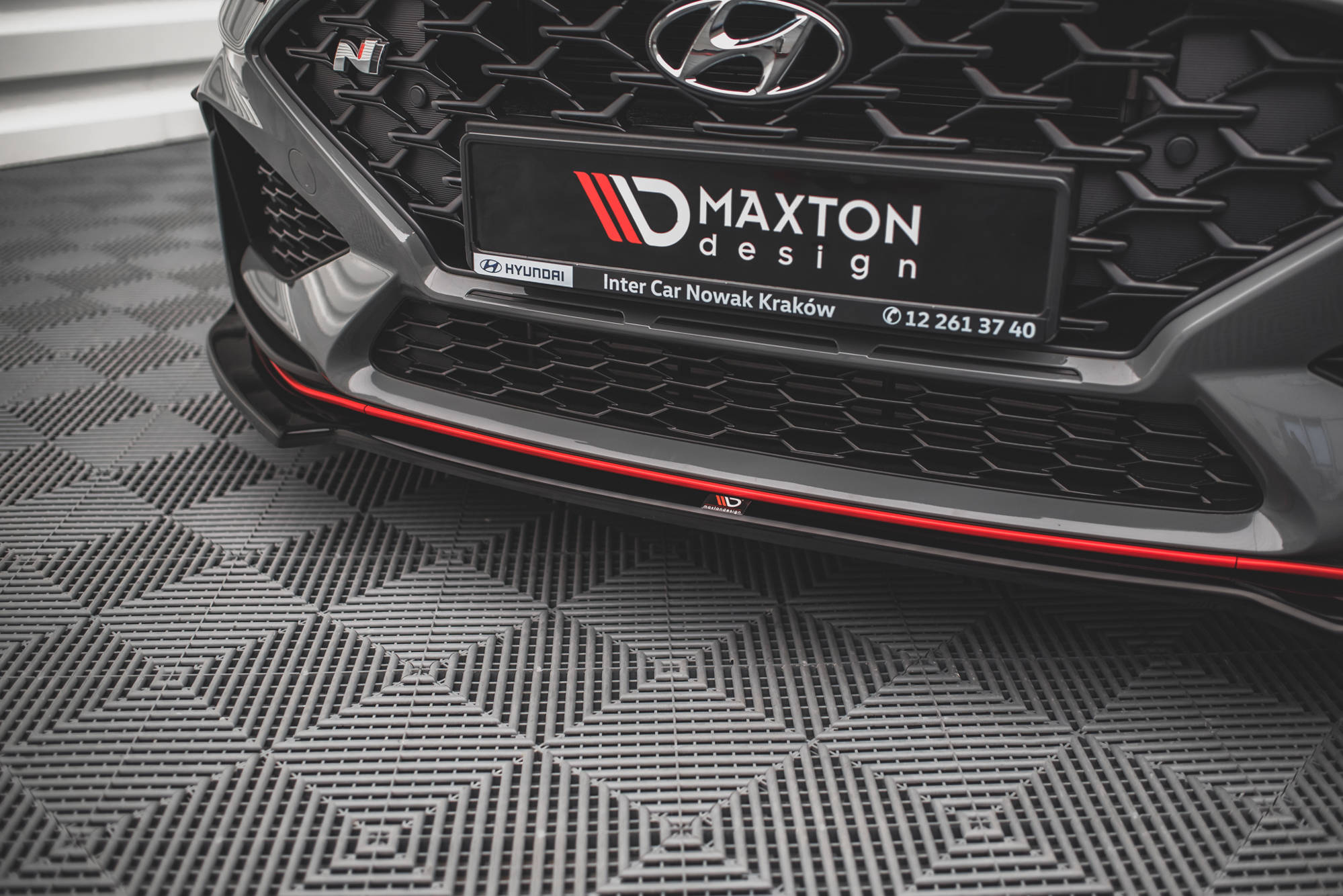 Front Ansatz V.3 für Hyundai I30 N Hatchback/Fastback Mk3 Facelift schwarz Hochglanz