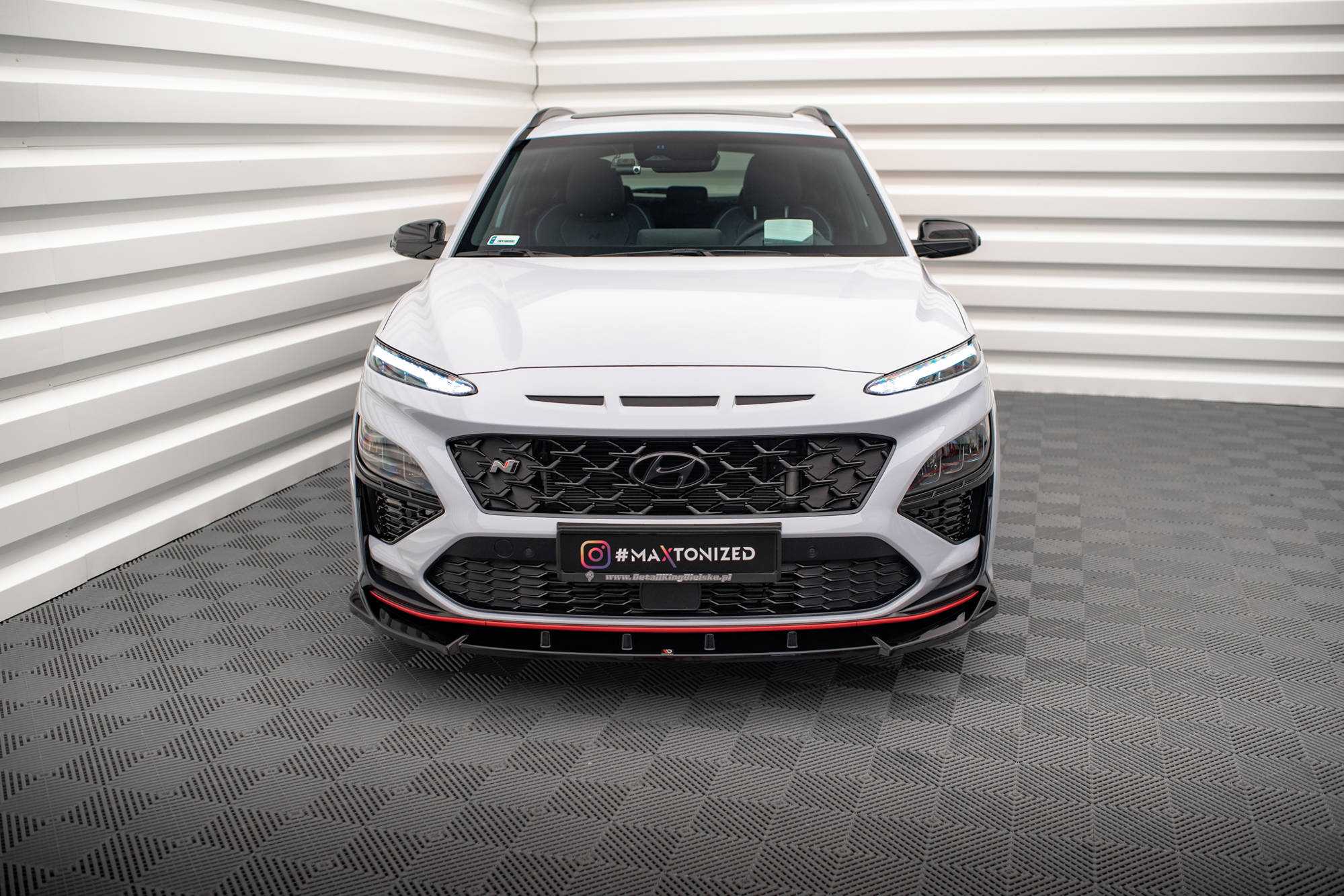 Front Ansatz V.2 für Hyundai Kona N Mk1 schwarz Hochglanz