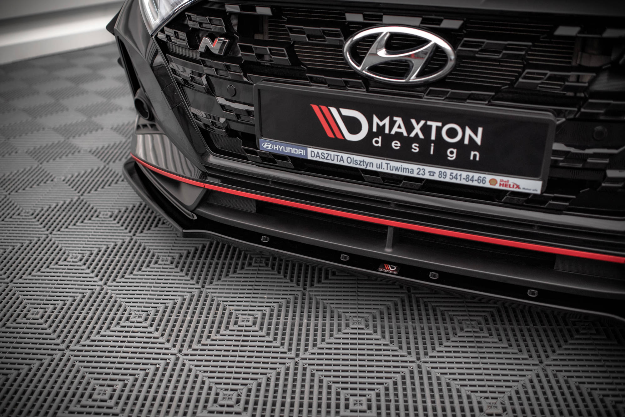 Front Ansatz V.1 für Hyundai I20 N Mk3 schwarz Hochglanz